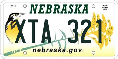 NE license plate XTA321