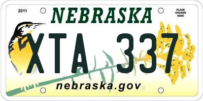 NE license plate XTA337