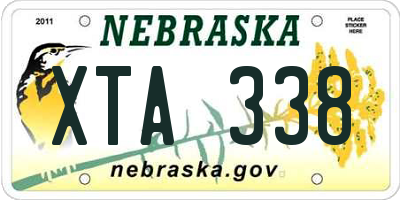 NE license plate XTA338