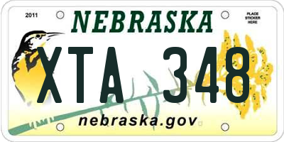 NE license plate XTA348