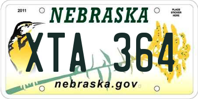 NE license plate XTA364