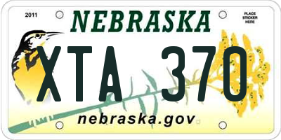 NE license plate XTA370