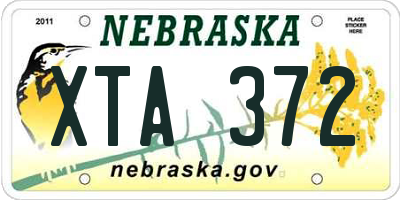 NE license plate XTA372