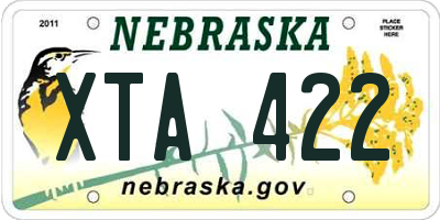 NE license plate XTA422