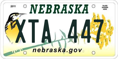 NE license plate XTA447