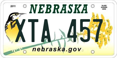 NE license plate XTA457