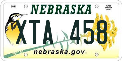 NE license plate XTA458