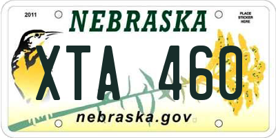 NE license plate XTA460