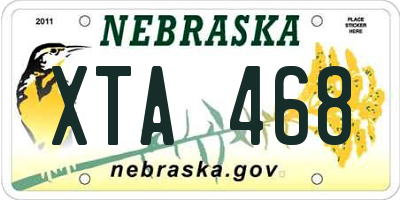 NE license plate XTA468