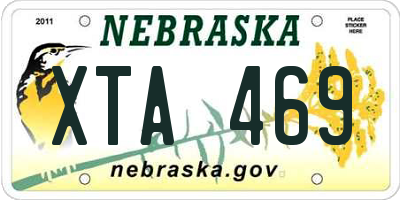 NE license plate XTA469
