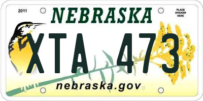 NE license plate XTA473
