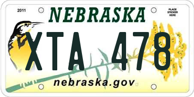 NE license plate XTA478