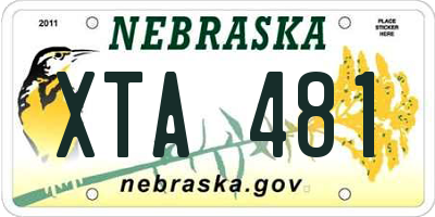 NE license plate XTA481