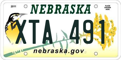 NE license plate XTA491
