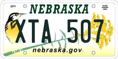 NE license plate XTA507