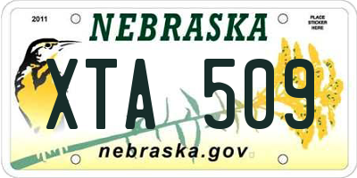 NE license plate XTA509