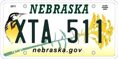 NE license plate XTA511