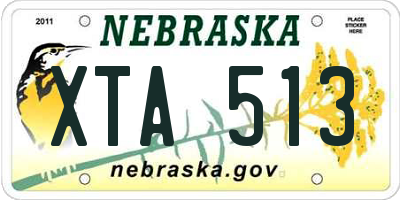 NE license plate XTA513