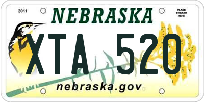 NE license plate XTA520