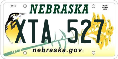 NE license plate XTA527