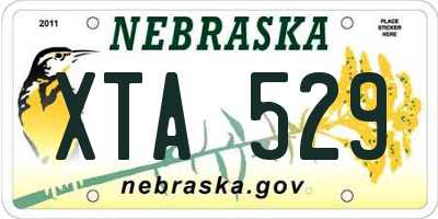 NE license plate XTA529