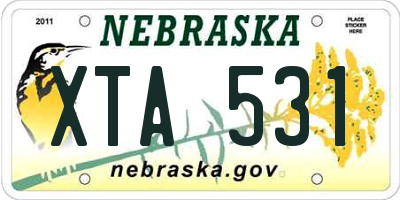 NE license plate XTA531