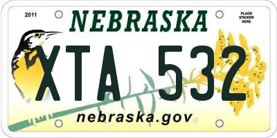 NE license plate XTA532