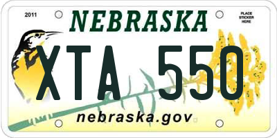 NE license plate XTA550