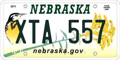 NE license plate XTA557