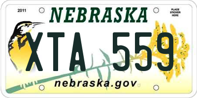 NE license plate XTA559