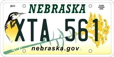 NE license plate XTA561