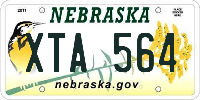NE license plate XTA564