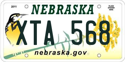 NE license plate XTA568