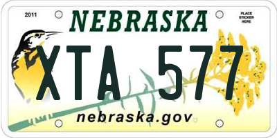 NE license plate XTA577