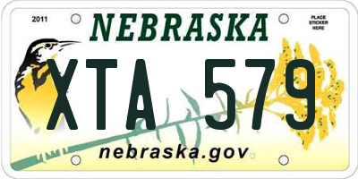 NE license plate XTA579