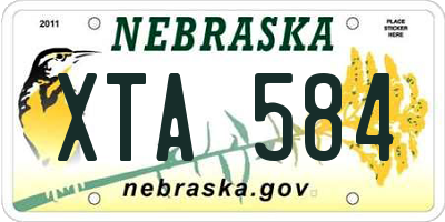 NE license plate XTA584