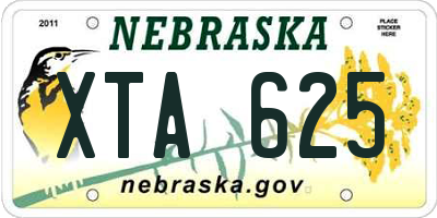 NE license plate XTA625
