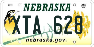 NE license plate XTA628