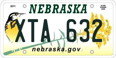 NE license plate XTA632
