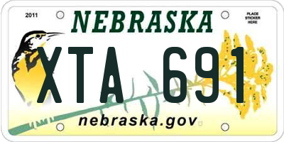 NE license plate XTA691