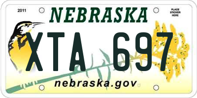 NE license plate XTA697