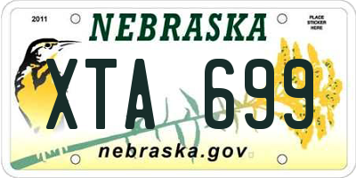 NE license plate XTA699