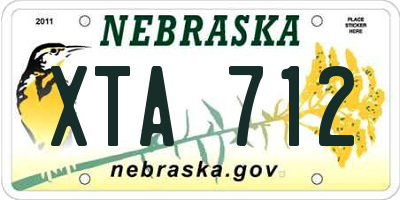 NE license plate XTA712