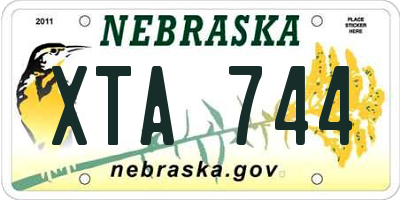 NE license plate XTA744