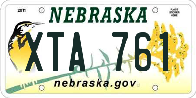 NE license plate XTA761