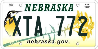 NE license plate XTA772