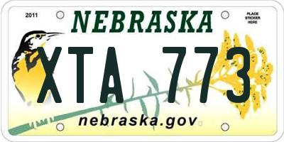 NE license plate XTA773