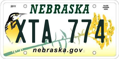 NE license plate XTA774