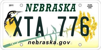 NE license plate XTA776