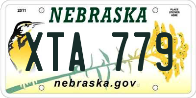NE license plate XTA779